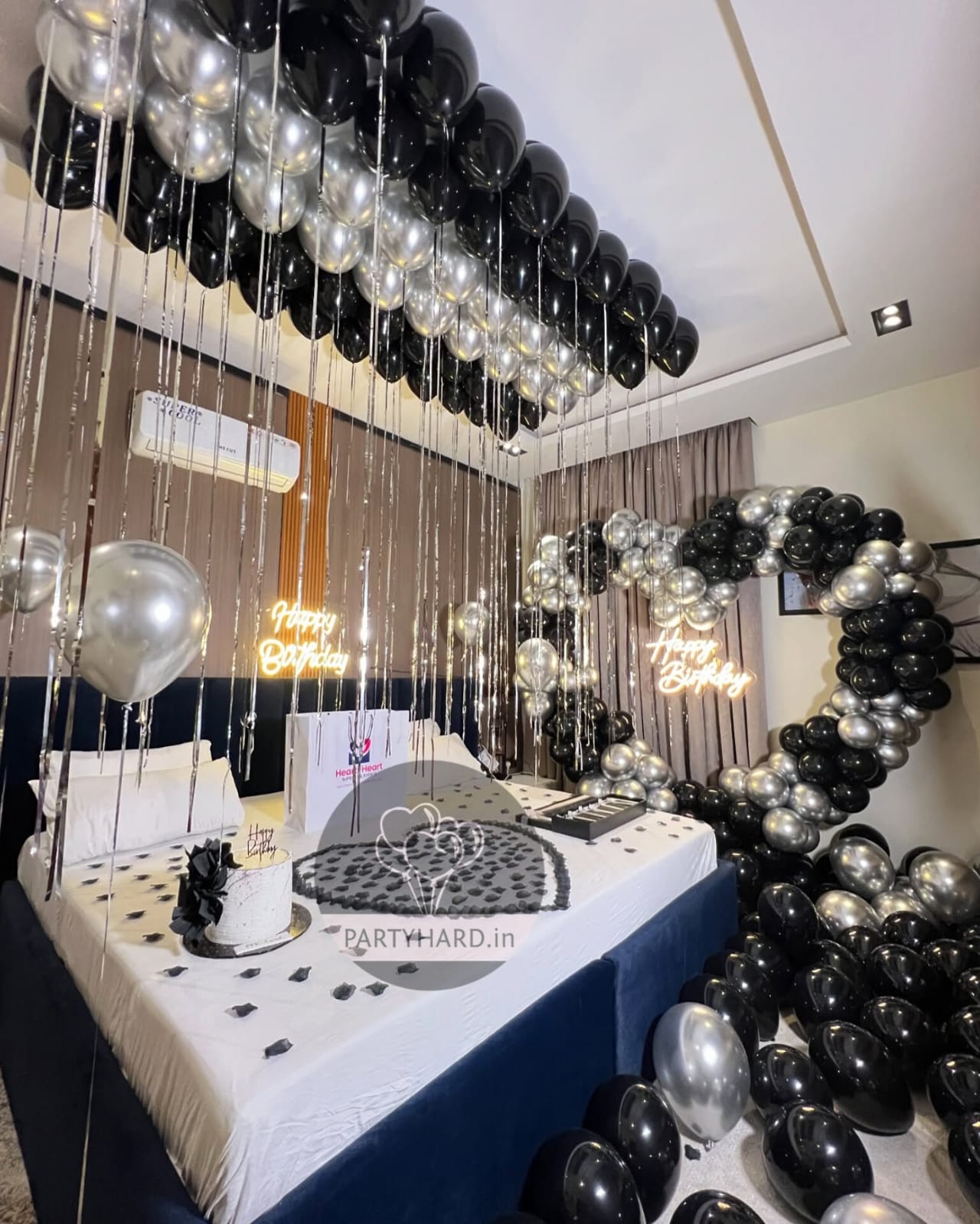 Heart Black Ballon decor